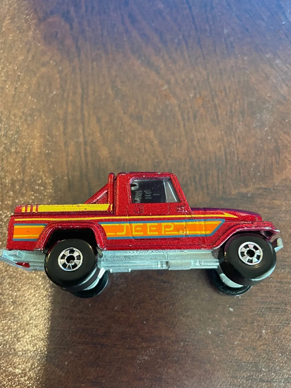 Vintage Hot Wheels 1982 Jeep Scrambler Metallic Red Truck Malaysia 2.75” Diecast